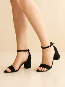 Mozione Women Heeled Sandals - Black - View 1