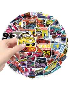 50 miếng dán xe hơi được cấp phép chính thức của Disney Lightning McQueen Mater 2 kiểu dáng decal vinyl chống thấm nước cho bình nước máy tính xách tay điện thoại trang trí xe hơi quà tặng tiệc sinh nhật - Nhiều màu 2 - Xem 2