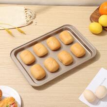 1 pieza Bandeja de hornear de tamaño grande, molde para hornear pan francés tipo baguette, hoja de acero al carbono rectangular para horno profundo, disponible en tamaños grande y mediano, adecuado para asar al aire libre, hornear pasteles, pan, pizza, etc.