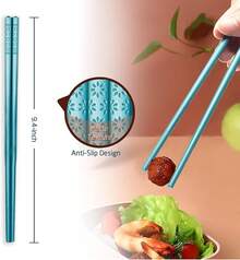 Fiberglass Chopsticks Reusable Chopsticks Dishwasher 5 Pairs 9.4 Inches/24cm Matte Non-Slip Home Hotel Restaurant Dining Tools, Japanese Chop Sticks Sets, Solid Colors - Phong cách hoa anh đào Nhật Bản - Xem 5