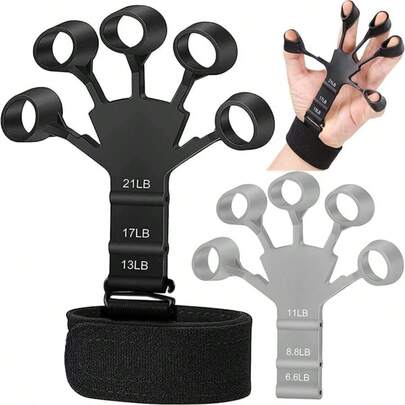 Hand Grip Strengthener Physical Tools Guitar Finger Trainer Training And Exercise Gym 6th Level Resistance Gripster Expander