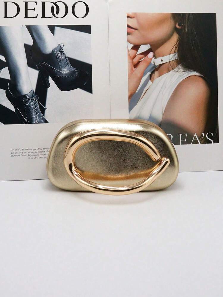 Dedoo Embrague de piel de poliuretano burdeos - Ideal para el Día de San Valentín, cómodo y de moda, bolso de mano elegante, opción de regalo personalizada, accesorio imprescindible para 2025, estilo distintivo adecuado para varias ocasiones, calidad lujosa, precio asequible - Dorado - Ver 1