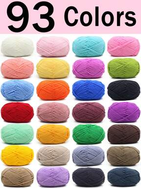 1/2股 5股混色白色腈纶纱线，50克/股，100%腈纶柔软纱线，中等粗细白色纱线 - 非常适合手工编织、梭织、DIY工艺品、针织和钩编，柔软且用途广泛，适合DIY钩编和编织包袋