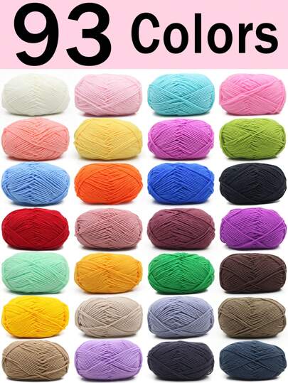 1/2pcs 5-Ply Mixed Milky Acrylic Yarn, 50g/Pc, 100% Acrylic Soft Yarn, Medium Coarse Milk Yarn - Perfect For Hand Knitting, Hand Weaving, DIY Crafts, Knitting, And Crochet, Soft & Versatile, Used For DIY Crocheting And Knitting Bags