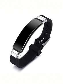 suteyi Fashion Men Blank Stainless Steel Bracelet Sport Black Silicone Adjustable Bracelets Bangles For Women Minimalist Jewelry Gifts - Multicolor - View 7