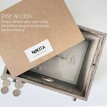 Fund Box   Savings Money Box  Engagement Gifts For Couples   Fund Piggy Bank   Oneymoon Fund Box  Luxury Engagement Gift  Money Saver For Cash And Coins - ban đầu - Xem 6