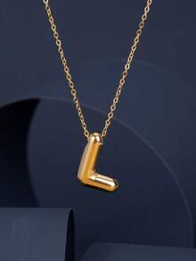 1 件时尚 14K 镀金不锈钢泡泡波西米亚风格 26 个字母 A-Z 吊坠和 26 件铜方晶锆石吊坠，金项链首饰，两种款式可选，适合女性四季日常佩戴 - 彩色 - 查看 21