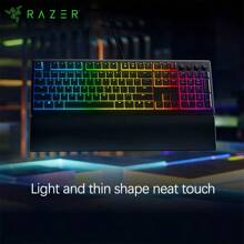 RAZER Rainforest Wolf Spider V3 Gaming Keyboard Light Mechanical Axis Trigger Pressure Full Layout With Digital Zone Dynamic RGB Lighting Effect Synchronization Removable Ergonomic Wrist Rest For Long-Lasting Comfort