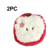 1/2 piezas Bolsa de almacenamiento de llave de pared de peluche de Apple cero de dibujos animados Kawaii mini, bolsa de regalo para fiesta festiva