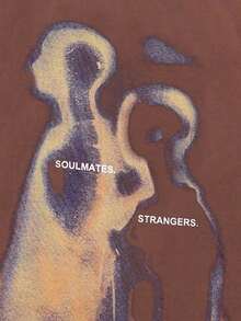 Street Life Men's Vintage Street Scene People Thermal Image Graphic Short Sleeve T-Shirt, Summer - Brown - View 5