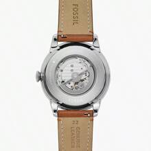 Fossil ساعة Townsman Vintage التلقائية للرجال ME3265 باللون الأخضر والرنيش البني S ساعة كاجوال مناسبة للارتداء اليومي هدية عيد ميلاد للرجال والأصدقاء