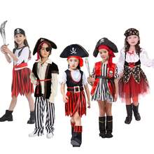 儿童海盗冒险服装套装 - 复古背心和连衣裙，适合冒险派对、寻宝游戏和主题活动 - 黑色-2 - 查看 2