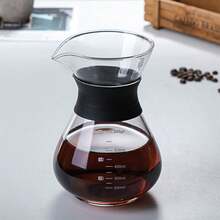 1pc Glass Hand Drip Coffee Pot Set, Home Use Hand Drip Percolator Coffee Pot - Multicolor - View 4