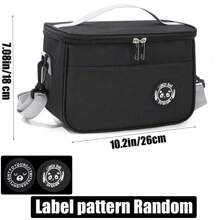 1pc Double Layer Insulated Lunch Bag, Large Capacity Lunch Box Leakproof Durable Cooler Tote Bag With Adjustable Shoulder Strap For Work Office Picnic Travel