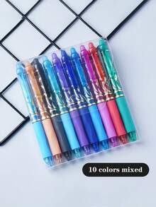 10 buah Pulpen Klik Warna-warni yang Dapat Dihapus dengan Isi Ulang yang Dapat Dihapus, 10 Pulpen Gesekan Beraroma yang Dapat Dihapus dengan Efek Gesekan, Pulpen Gel Tahan Suhu Tinggi yang Menghilang untuk Siswa, Cocok untuk Musim Kembali ke Sekolah - Set - View 7