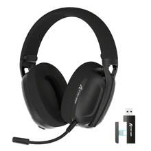 Wireless Gaming Headset Ultralight Over Ear With 2.4Ghz USB C&A Dongle/Bluetooth 5.3/3.5mm Wired Detachable Mic Stereo Sound 600mAh Battery For PC Switch Win Gamer