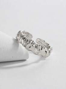 1pc 18K Gold Plated Minimalist Open Ring For Women