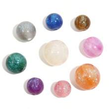 8/10/12mm 1 件圆形星空美人鱼公主亚克力珠，用于手工珠宝制作的装饰珠，手链、项链、手机链、DIY 珠宝工艺品，情人节、生日、圣诞节的最佳礼物