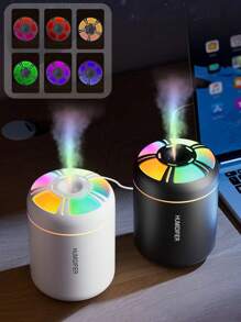 1pc Aroma Diffuser With Color Changing Light, Portable USB Powered Night Light, Air Humidifier For Home, Office, Bedroom, Car, Quiet Desktop Colorful Lamp