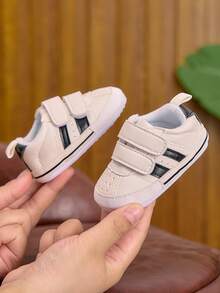 0-1岁婴儿男童/女童运动鞋，软底休闲幼儿鞋0-6-12个月，适合所有季节 - 黑色 - 查看 2