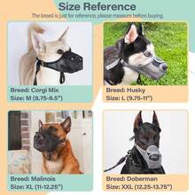 1pc Black New Style Dog Muzzle Net Breathable Dog Mouth Cover, Safe Anti-Choke Dog Muzzle, Anti-Barking Anti-Biting Muzzle