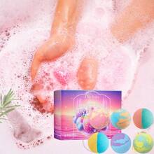 Bath Bath Ball For Women Presents Set Natural Wonderful Fizz Effect Bath Bomb With Shea Butter & Essential Oils, Bubble Bath Mothers Day Presents For Mom, Wife, Girlfriend - 清香 - 查看 1