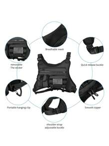 Men's Outdoor Tactical Vest Bag, Functional Casual Personalized Messenger Bag, Ins Style Chest Bag, Sports Chest Pack, Christmas Gift For Men