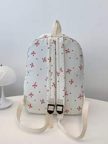 1个返校季蝴蝶结装饰背包，大容量学生书包，带笔记本电脑隔层，可调节肩带，休闲轻便旅行包，适合女孩/青少年/学生/毕业生，是日常使用、外出、旅行、上学和返校季的理想之选。 - 2284 - 查看 10