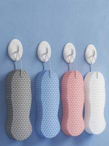 4 piezas Cepillo de baño 3D con patrón de escamas de pez, exfoliante suave para ducha, para la piel de bebé