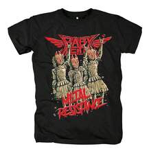 2025 BABYMETAL Graphic T-Shirt Men's And Women's Cotton O Collar Casual Street Wear Harajuku Summer Fashion Unisex T-Shirt - 黑色 - 查看 1