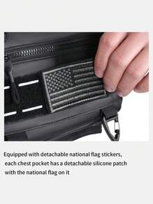 Men's Tactical Vest Bag Functional Casual Personalized Outdoor Bag Ins Vest Bag Men's Chest Bag Workwear Sports Backpack Practical PU Leather Chest Bag Running Vest Tools