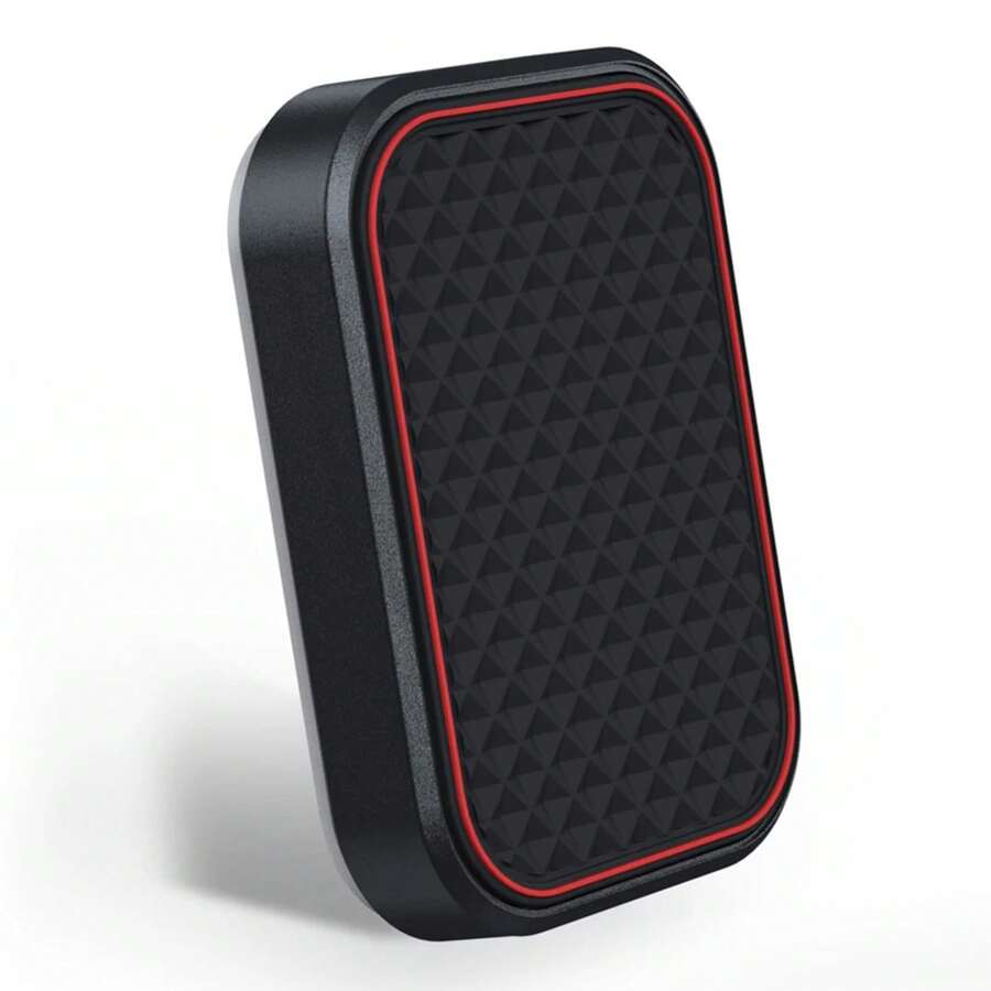 Soporte magnético para teléfono de coche, rectangular, plano, universal, para salpicadero, nevera, escritorio, soporte para smartphone, imanes fuertes - Negro - Ver 1