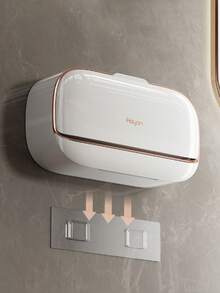 豪华壁挂式带盖皂架,高端排水皂架,防水皂盒收纳,适用于浴室、淋浴间、旅行、学校宿舍,简易皂架,洗漱用品,浴室挂件,浴室收纳架,开学季用品,居家生活用品 - 彩色 - 查看 10