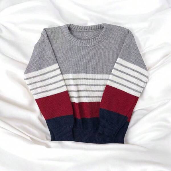 INFANTIL Suéteres Camisola de inverno para meninos espessadas moda de malha