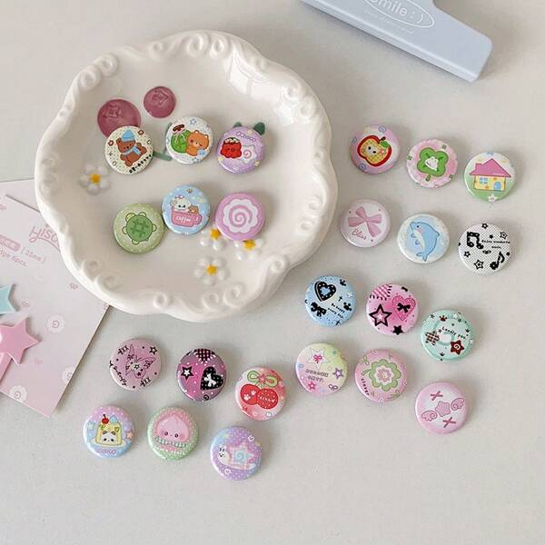 Cartoon Cute High Beauty Korean Bag Clothing Decoration Pin Badge DIY Bookkeeping Decoration