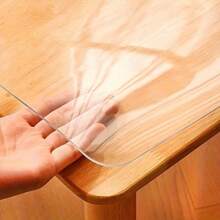 Clear Table Protector,1.0mm Thick Plastic Table Cover, PVC Clear Table Cover Protector, Table Protector For Dining Room Table, Vinyl Tablecloth Table Pad Mat For Kitchen, Dresser, Writing Desk