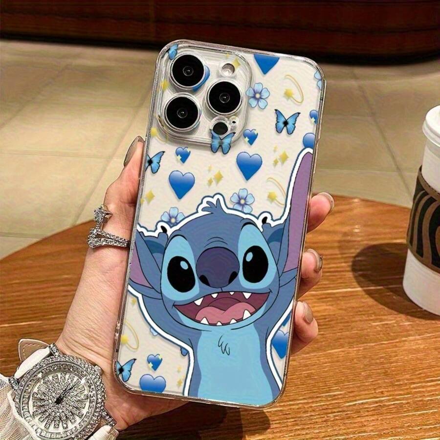 A Stylish Phone Case Featuring Adorable Stitch Designs From The Cartoon Series, Compatible With Iphone 16 Pro Max, 15 Pro, 14 Pro, 13 Pro, 12 Pro, 12, 11, 11 Pro Max, 7, 8, Mini 12, Mini 13, And 16E. It'S A Perfect Gift For Holidays And Birthdays For Both - Mixed Color 1 - 查看 1