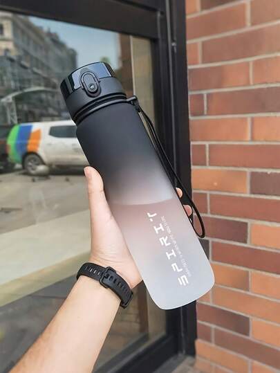 1pc, 21.98oz/33.81oz Gradient Sports Fitness Travel Water Bottle, Portable Drink Cup, Tea Mug, Durable PC Material, Flip Top, Ideal For Men & Women, Perfect For Summer & Fall, Great Gift For Students, Birthday, Valentine's, Christmas