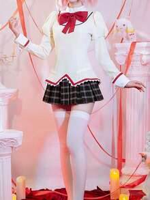 1 件万圣节校服套装，魔法少女角色扮演动漫服装，适合会议，洛丽塔校园风格 - 彩色 - 查看 1