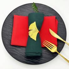 6 件植物叶餐巾环 - 古铜蚀刻金属，乡村婚礼装饰 / 森林主题餐桌布置 / 秋季感恩节中心装饰 - 金色 - 查看 3