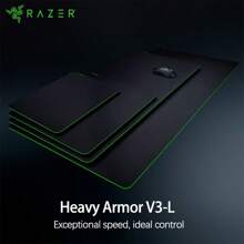 RAZER Heavy Armor Beetle V3 Gaming Mouse Pad Optimized Surface For Smooth Tracking Natural Rubber Non-Slip Base Precision Lock Edge To Extend Life V3-L