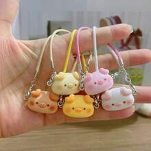 1pc(Excluding Dolls) Dollhouse Mini Cartoon Animal Shy Pig Model Creative Neck Hanging Accessories Doll Pendant Cloth Hanging Party Gift