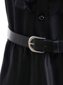 Girls Princess Black Dress Kids Dress Up Long Dress UP Children Fancy Carnival Halloween Costumes Cosplay Party Dress & Belt & Wig & Socks Outfit - Black - View 7