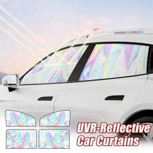 Easypie Selection 2PCS/4PCS Laser Magnetic Car Window Shades - Universal Fit For Front/Rear Windows, Foldable Sunshade Covers With Privacy Protection, Blocks UV/Heat For Most Vehicles