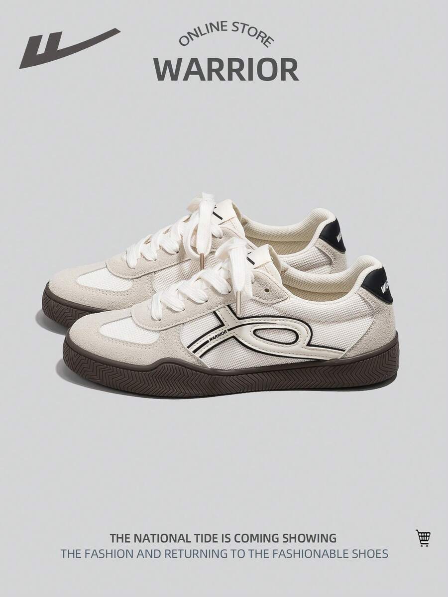 WARRIOR 1双女士多功能系带网眼休闲低帮运动鞋 - 米/灰/黑 - 查看 1