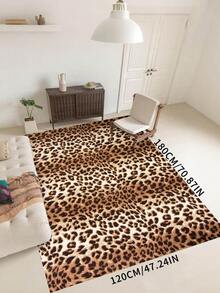 Leopard Print Carpet, Square, Suitable For Office, Entrance, Indoor Decoration, Also Suitable For Christmas, Halloween, Easter And Thanksgiving Decoration - Multicolor - View 9