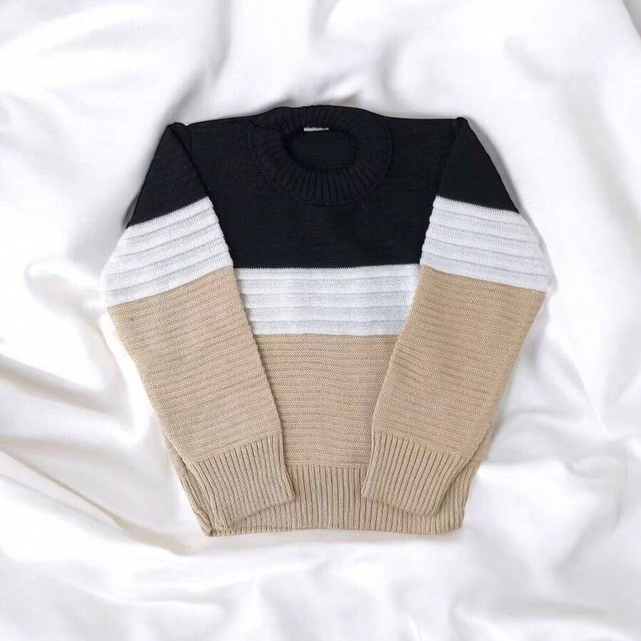 KIDS Sweaters Boys' Winter Sweater Thickened Knitted Fashion