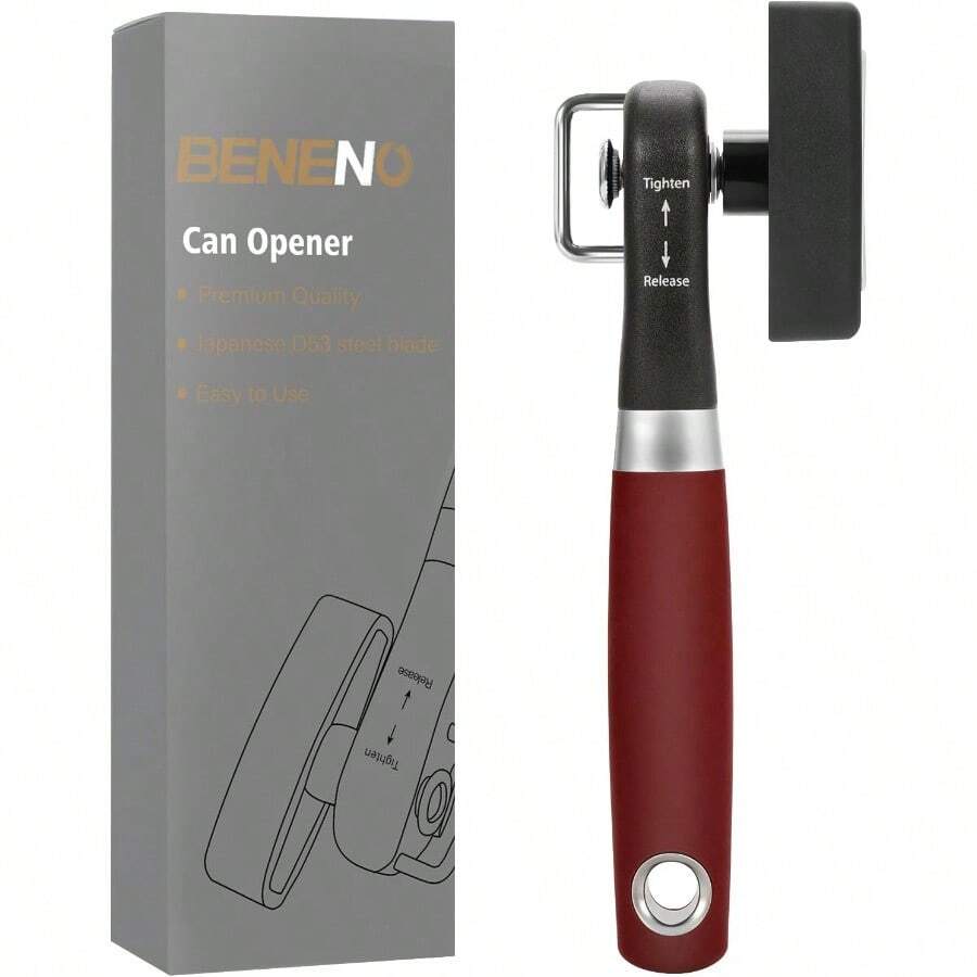 Manual Can Opener With Safe Side Cut And Smooth Edge Durable Sharp Blade EffortSaving Knob And Comfortable NonSlip Handle Green - 紅色 - 查看 1
