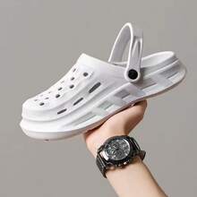 Lightweight Breathable Sandals Men Summer New Outdoor Anti-Slip EVA Slides Beach Casual Closed Toe Slippers - White - View 3