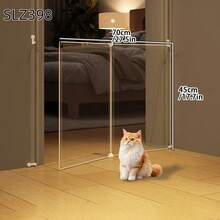 Cat Barrier Gate, Indoor Home Use Cat Deterrent Fence, Balcony Pet Isolation Divider For Cats & Dogs - Multicolor - View 3